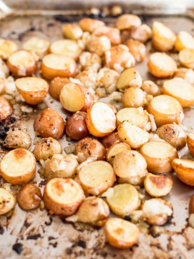 Roasted Garlic Potatoes Domestically Speaking