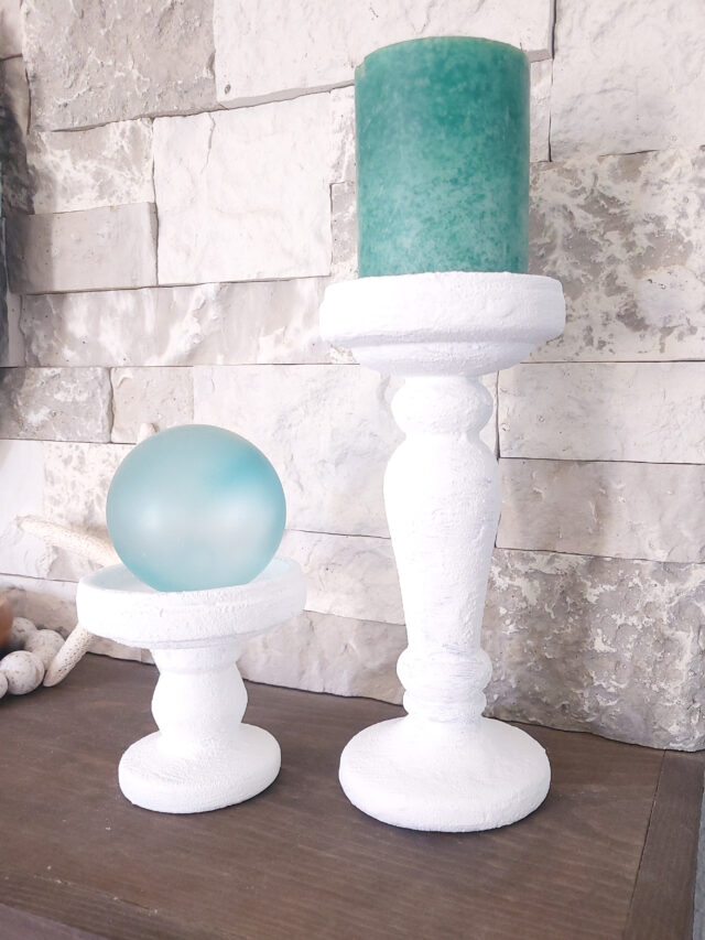 DIY Plaster Candle Holders Domestically Speaking