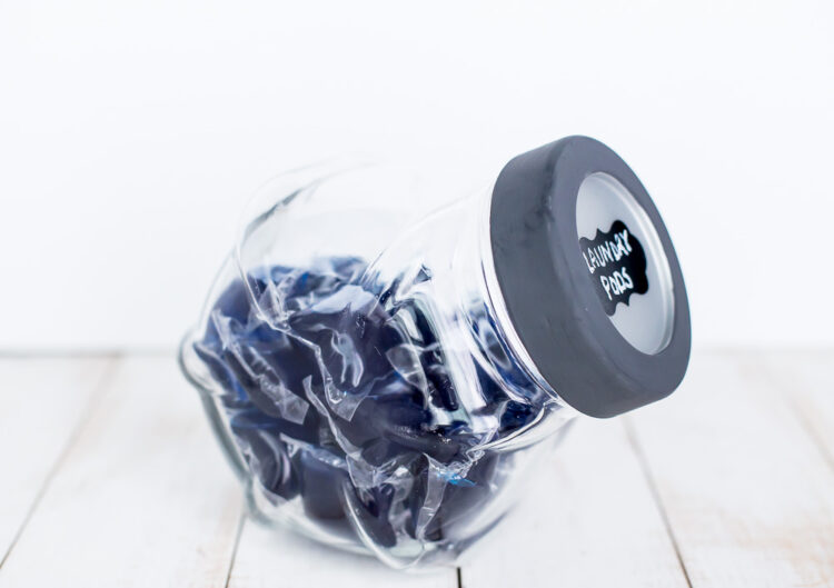 painted laundry pod storage