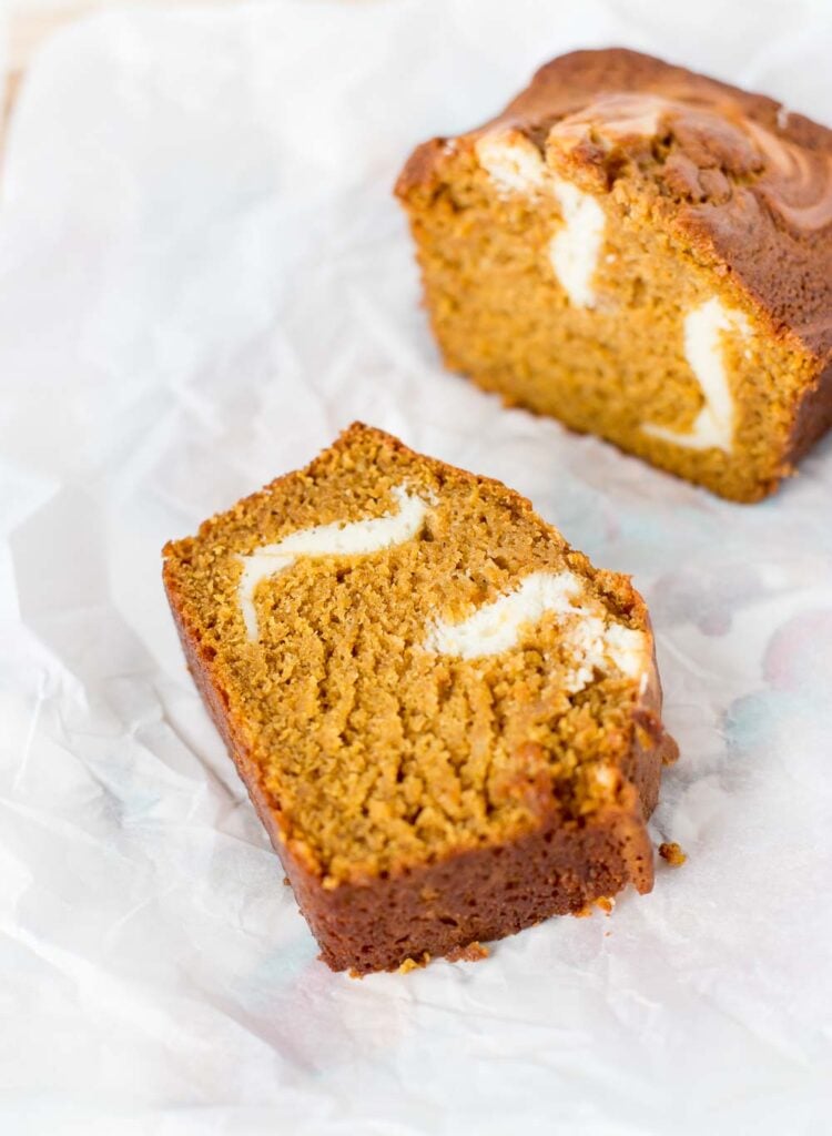 pumpkin cream cheese loaf