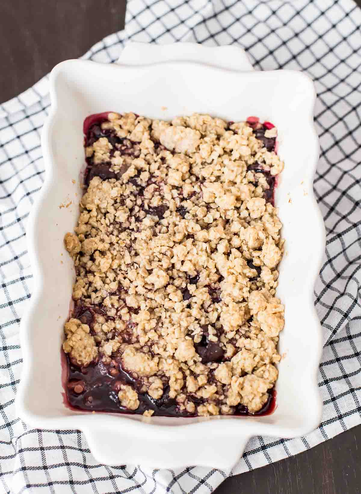 cherry crisp with frozen cherries