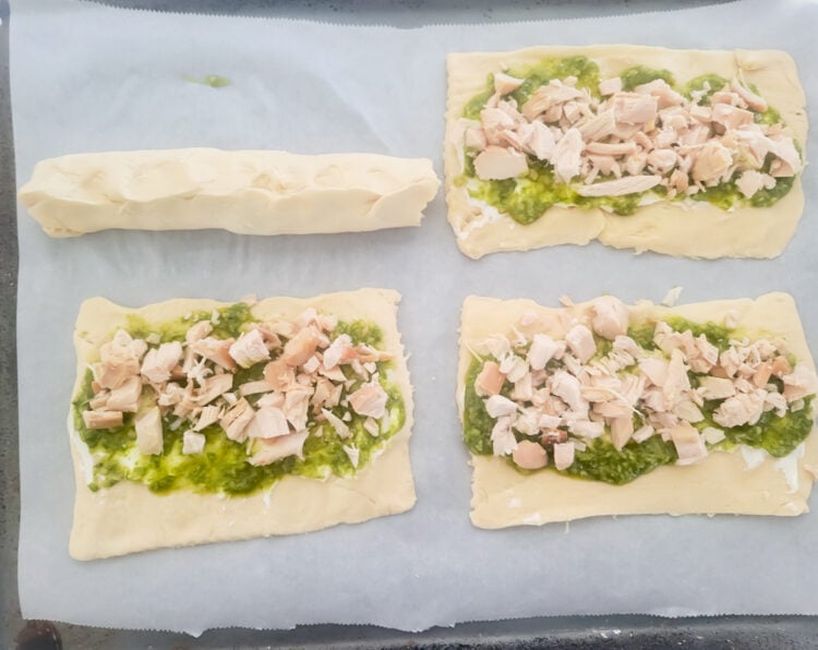 roll up your crescent dough to form a log