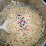 adding red, white, and blue sprinkles