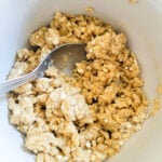 crisp toping mixed together for top of cherry crisp