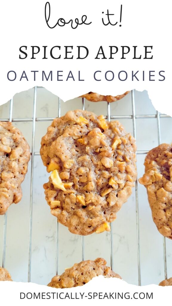 spiced apple oatmeal cookies