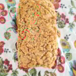 baked pumpkin bread with streusel topping